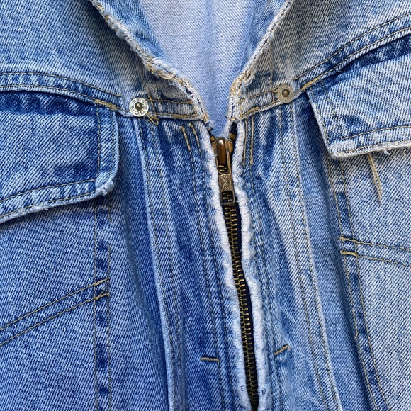 Vintage Freego Jean Zipper Oversized Jacket 🌿A4 - Picture 8 of 14